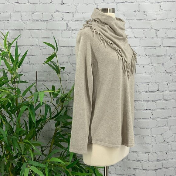 🎉Style & Co Petite Tan Long Sleeve Cowl Neck Top - Picture 2 of 7